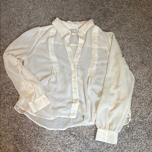 Forever 21 White Sheer Blouse